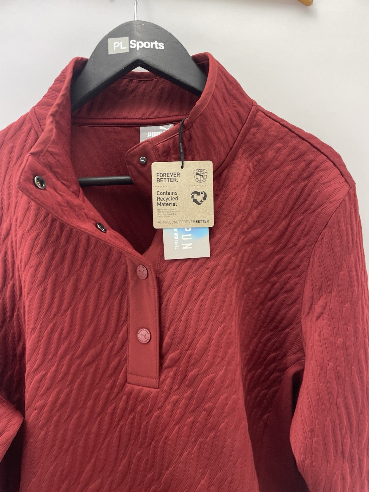 Puma Golf Ladies 1/4 Zip Pullover Jacquie Snap Red /UK 14 /New /297993