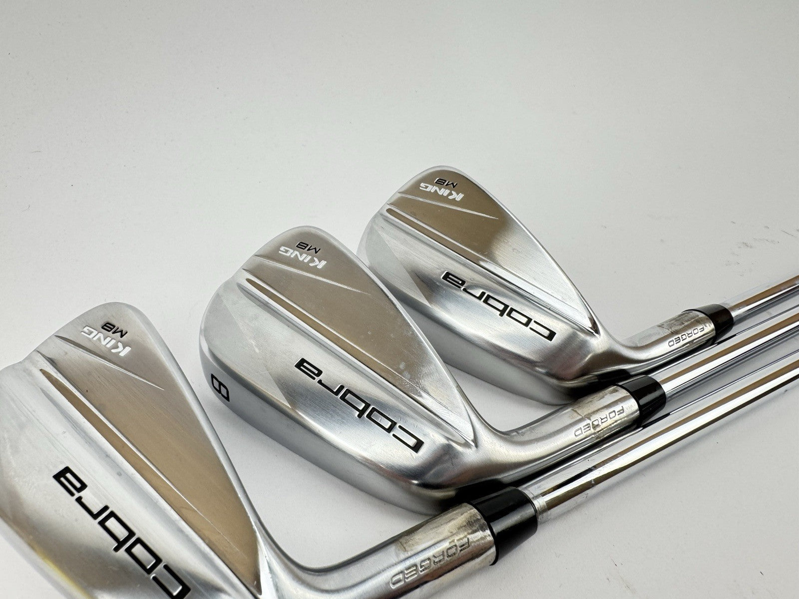 Cobra King MB Irons 6,8+PW Left Handed Elevate MPH Stiff Steel /New Shaft/325742