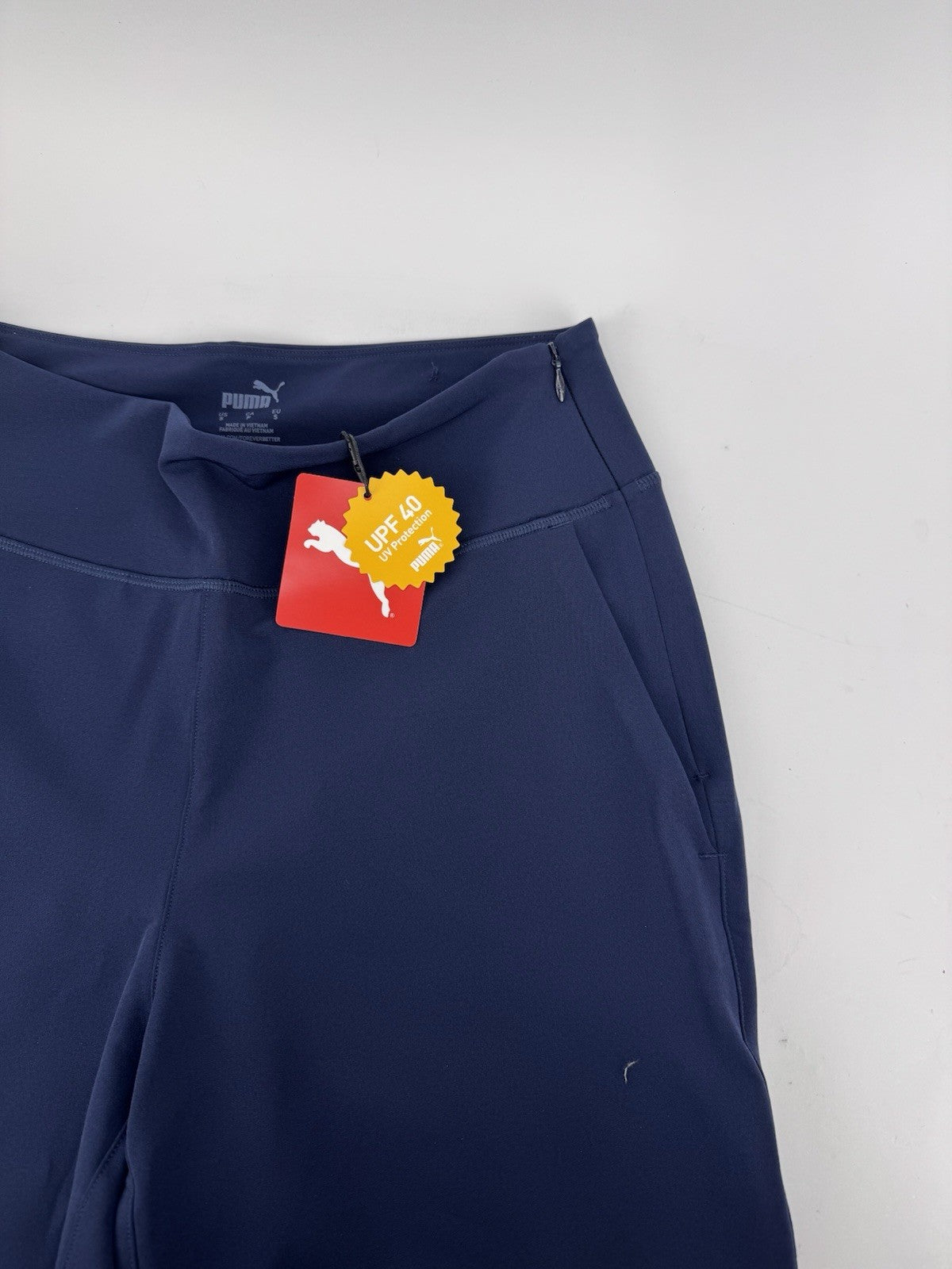 Womens Puma Golf Everyday Capri Trousers Deep Navy Size Small High-Rise /317995