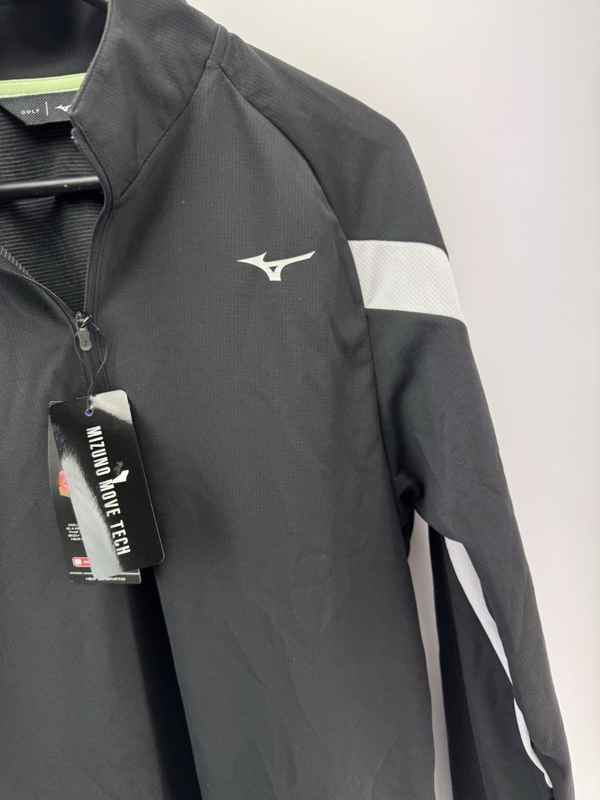 Mizuno Golf Pullover Breath Thermo Drop 1/4 Zip Black UK Medium /New /300604