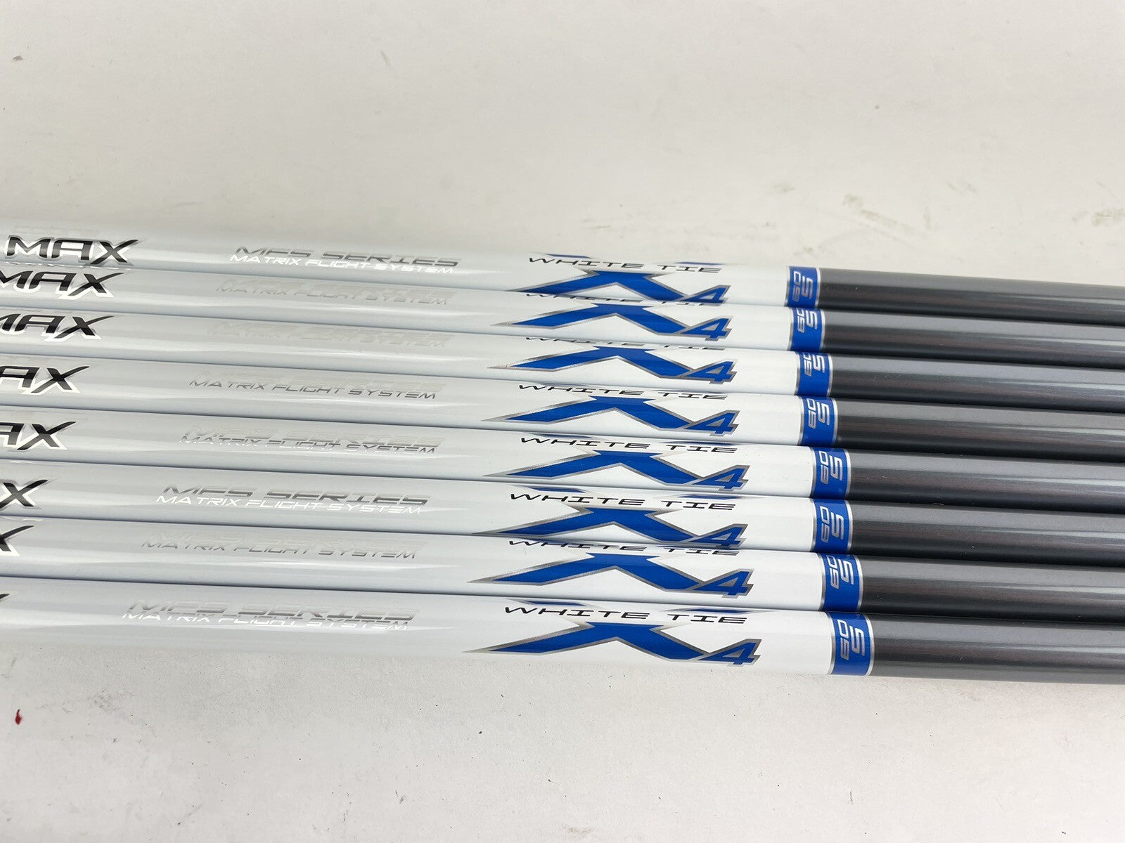Matrix Ozik White Tie Iron Shaft Set (8) X4 60S Stiff Graphite 42”/0.370 /New0