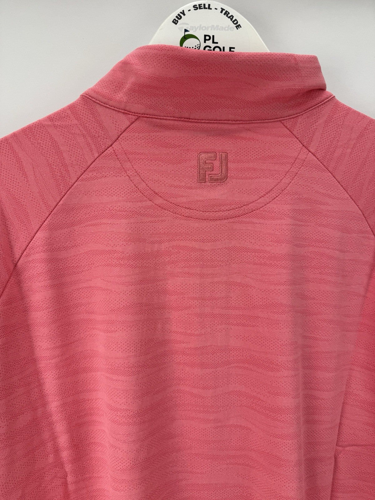 FootJoy Golf Wave Jacquard Chill-Out Zip Pullover Men's Size Large Pink/334367