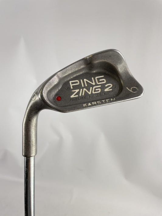 Ping Zing 2 Golf 6 Iron Red Dot Stiff Flex Steel /Left Handed /New Grip /78890