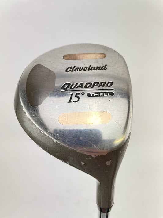 Cleveland QuadPro 3 Wood 15* Regular Flex Steel /Right Handed /New Grip /200910