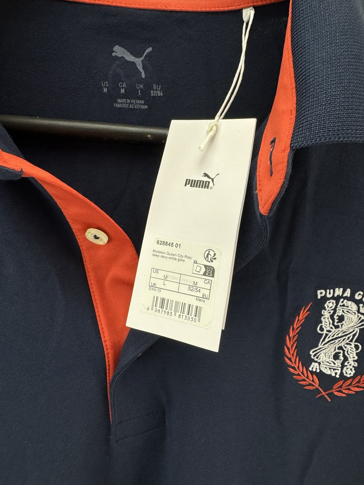 Puma Golf Mens Polo Shirt Modalon Queen City UK Large /Navy /New /285236