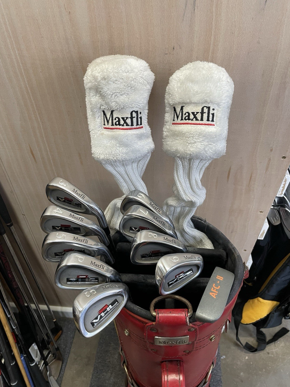 Mens Golf Package Set 12 Clubs Maxfli Regular Steel /Right /New Grips /Cart Bag0