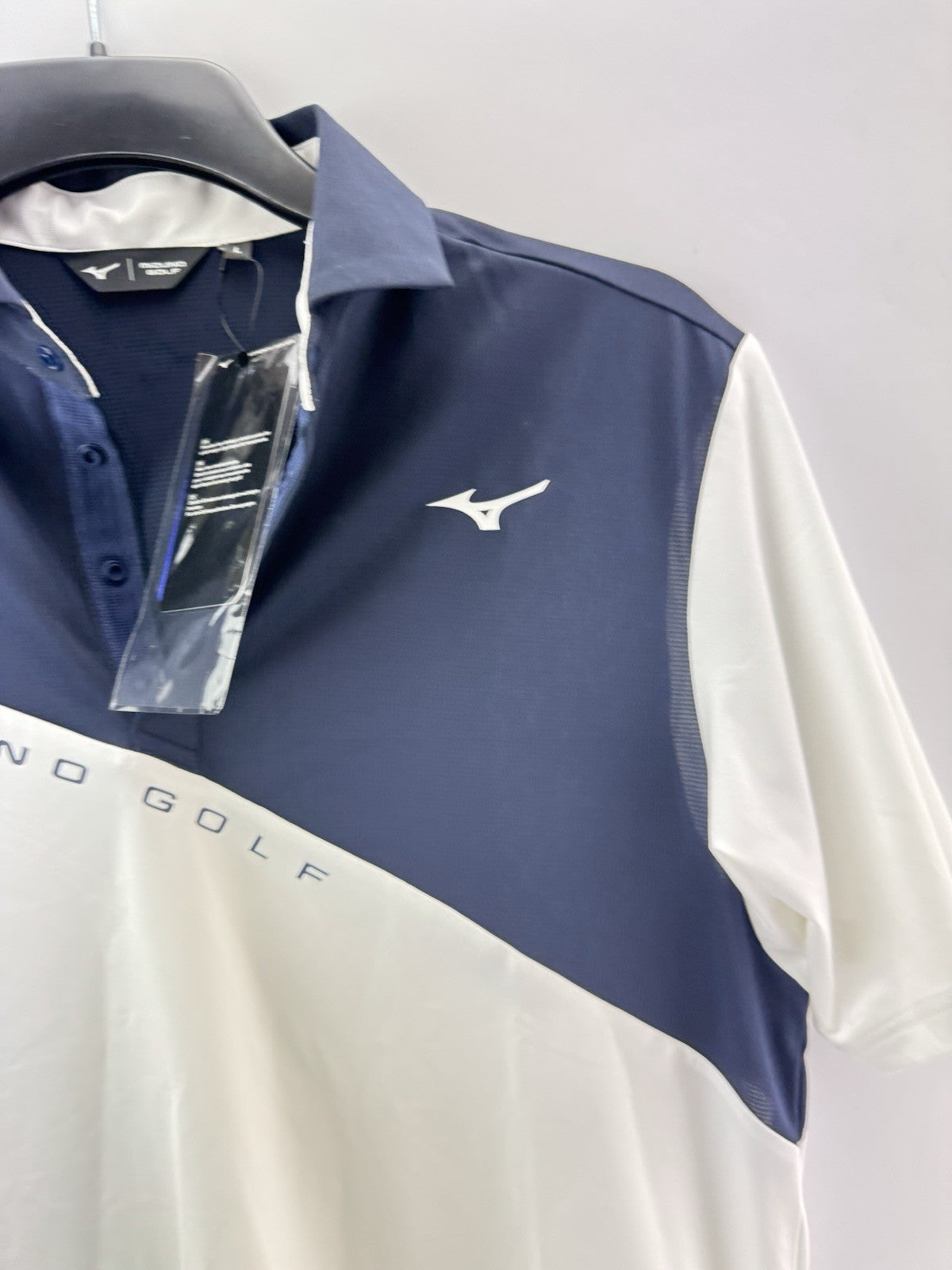 Mizuno Golf Trace Polo Shirt UK Large /Navy/White /New /234234
