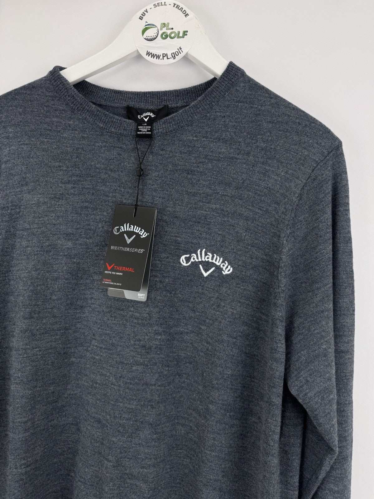 Men’s Callaway Odyssey Golf Merino Mix Jumper Size XL Steel Heather /323981