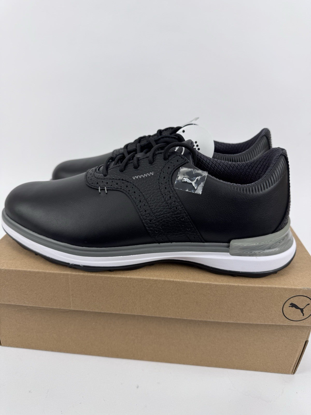 Puma Avant Golf Shoes Men's Size UK 7.5 Waterproof Black Premium/318440