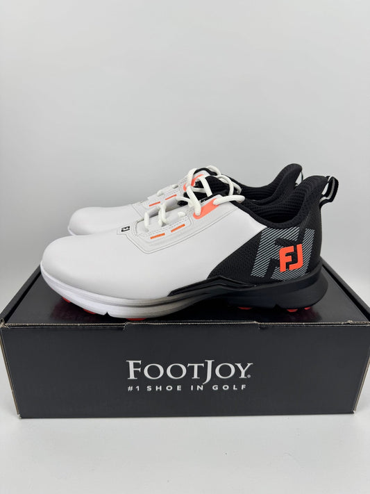 FootJoy Fuel Golf Shoes Men's UK 7.5 US White Black Orange/312600