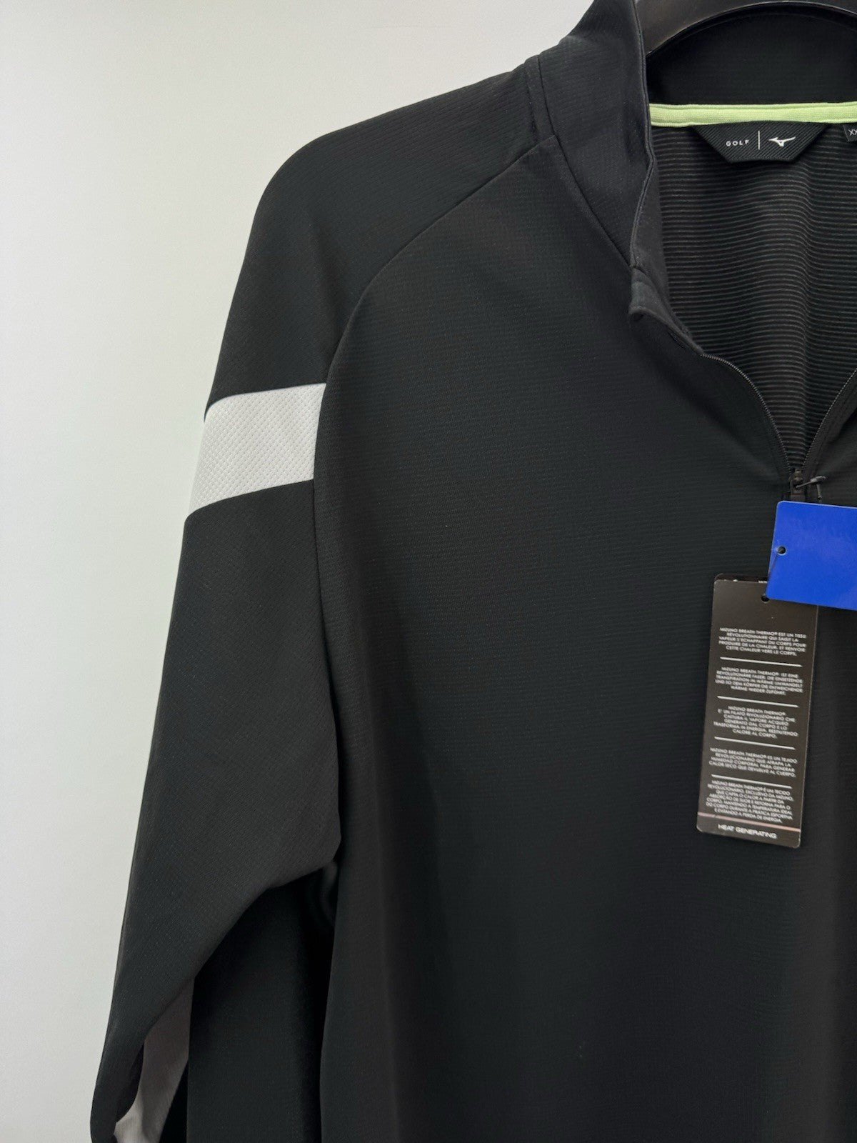 Mizuno Golf Pullover Breath Thermo Drop 1/4 Zip Black UK XXL /New /231272