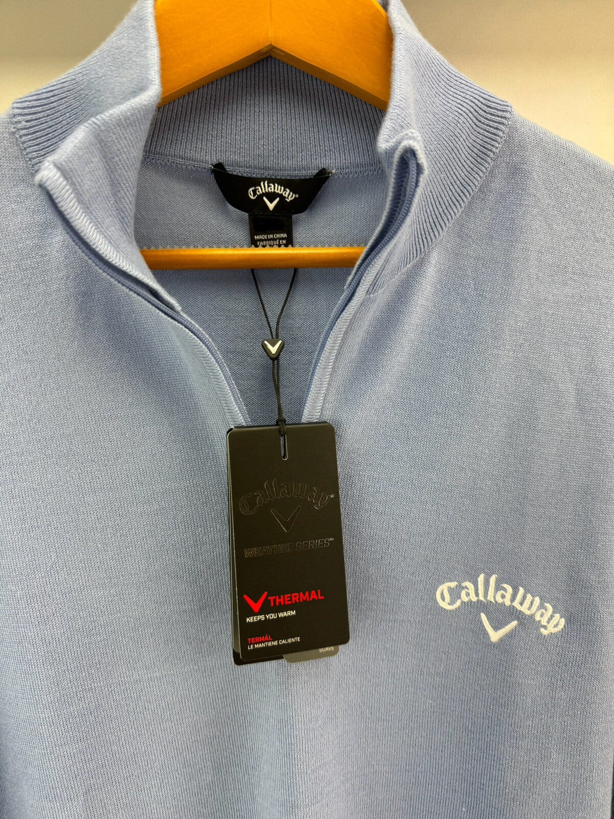 Callaway Odyssey Mens Pullover Blended Merino Thermal UK S /Blue /New /199924