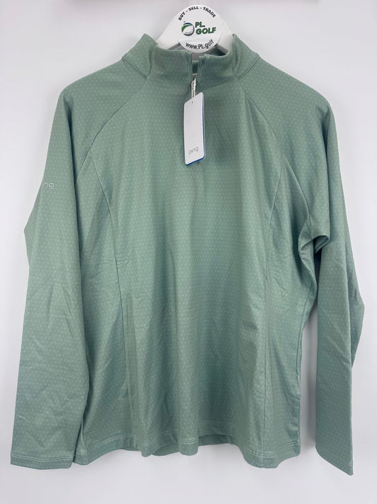 PING Jasmine P93767 Ladies Golf Pullover Zip Up Green Size UK 14/316680