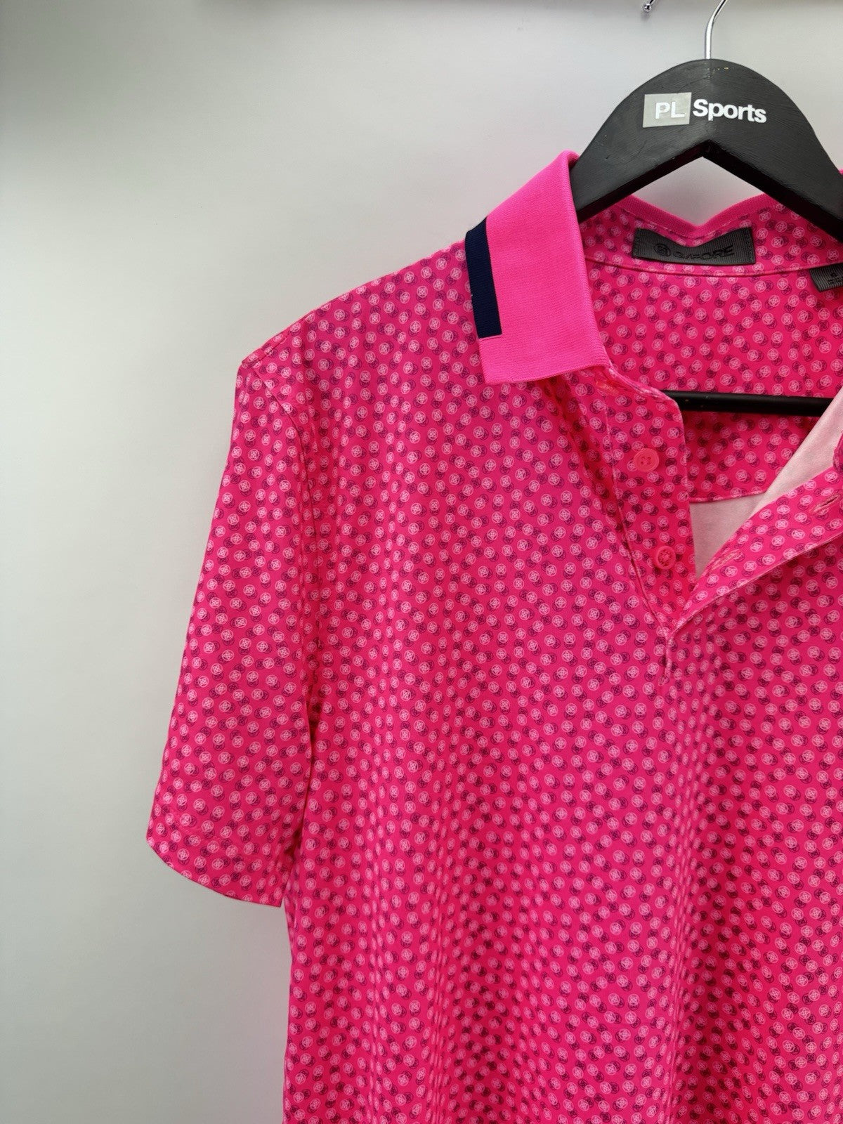 G Fore Golf Polo Shirt Triple Circle G’s Mens UK Small /Pink /New /294762