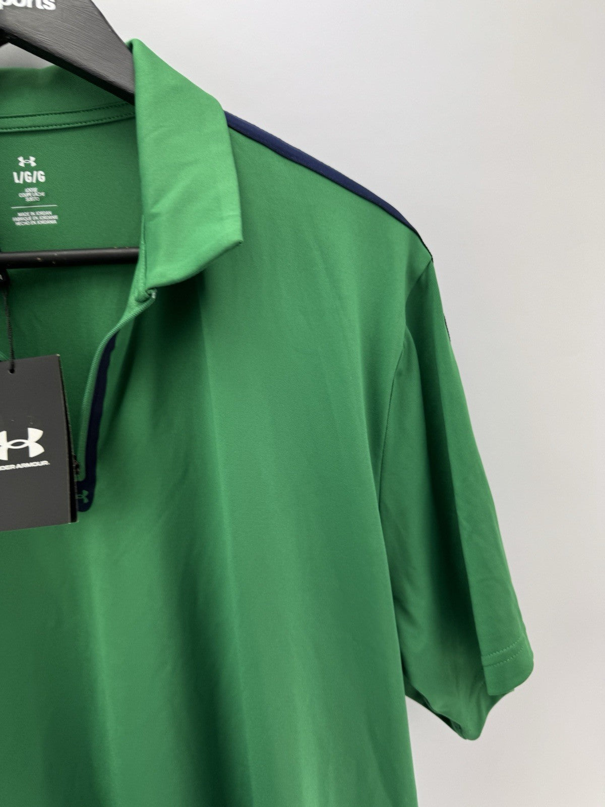 Under Armour Golf Drive Zip Polo Shirt Black UK Large /Green /New /286674