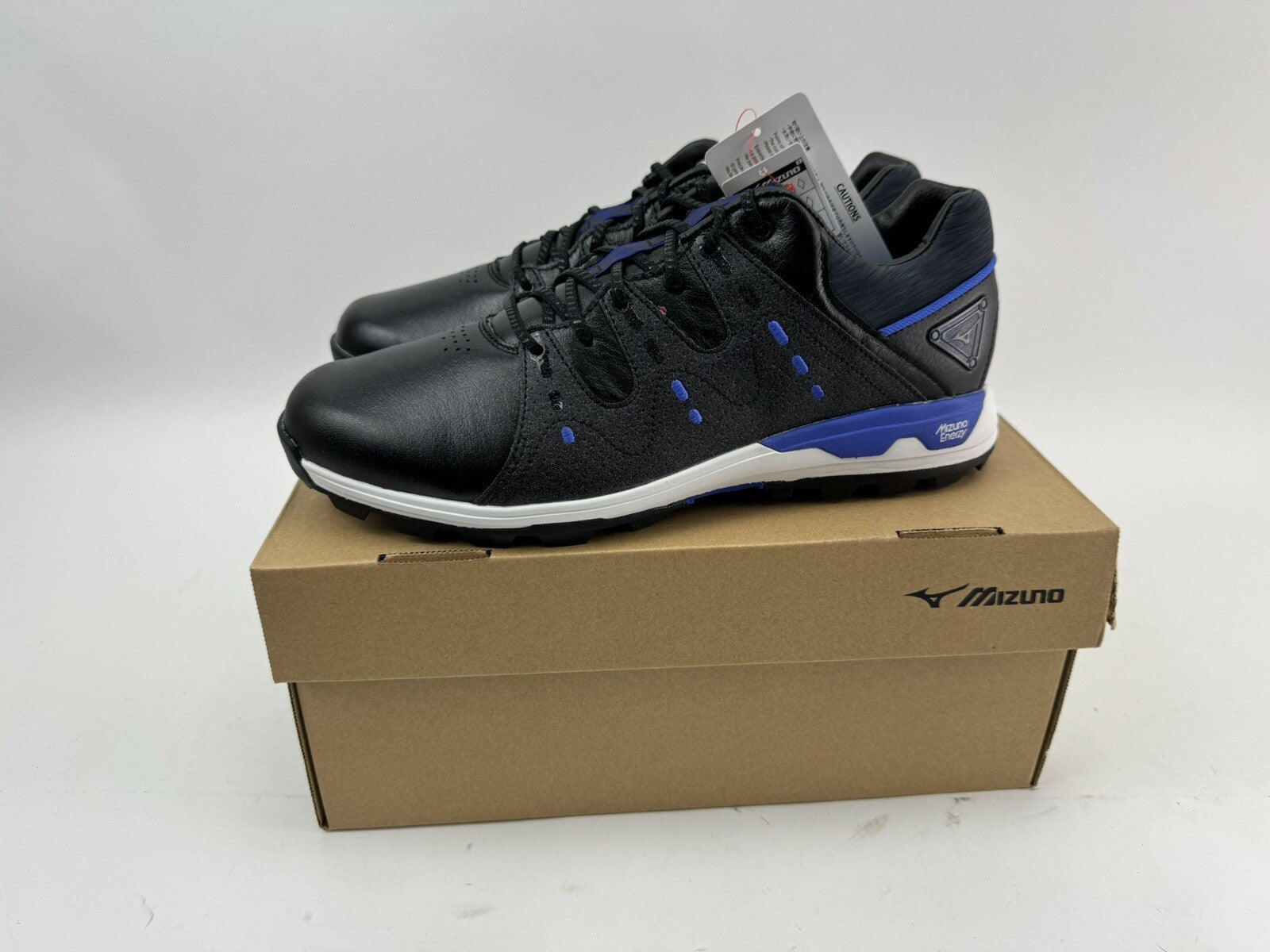 Mizuno Wave Hazard Golf Shoes Mens UK 9 Black/Blue /Spikeless /New /196070