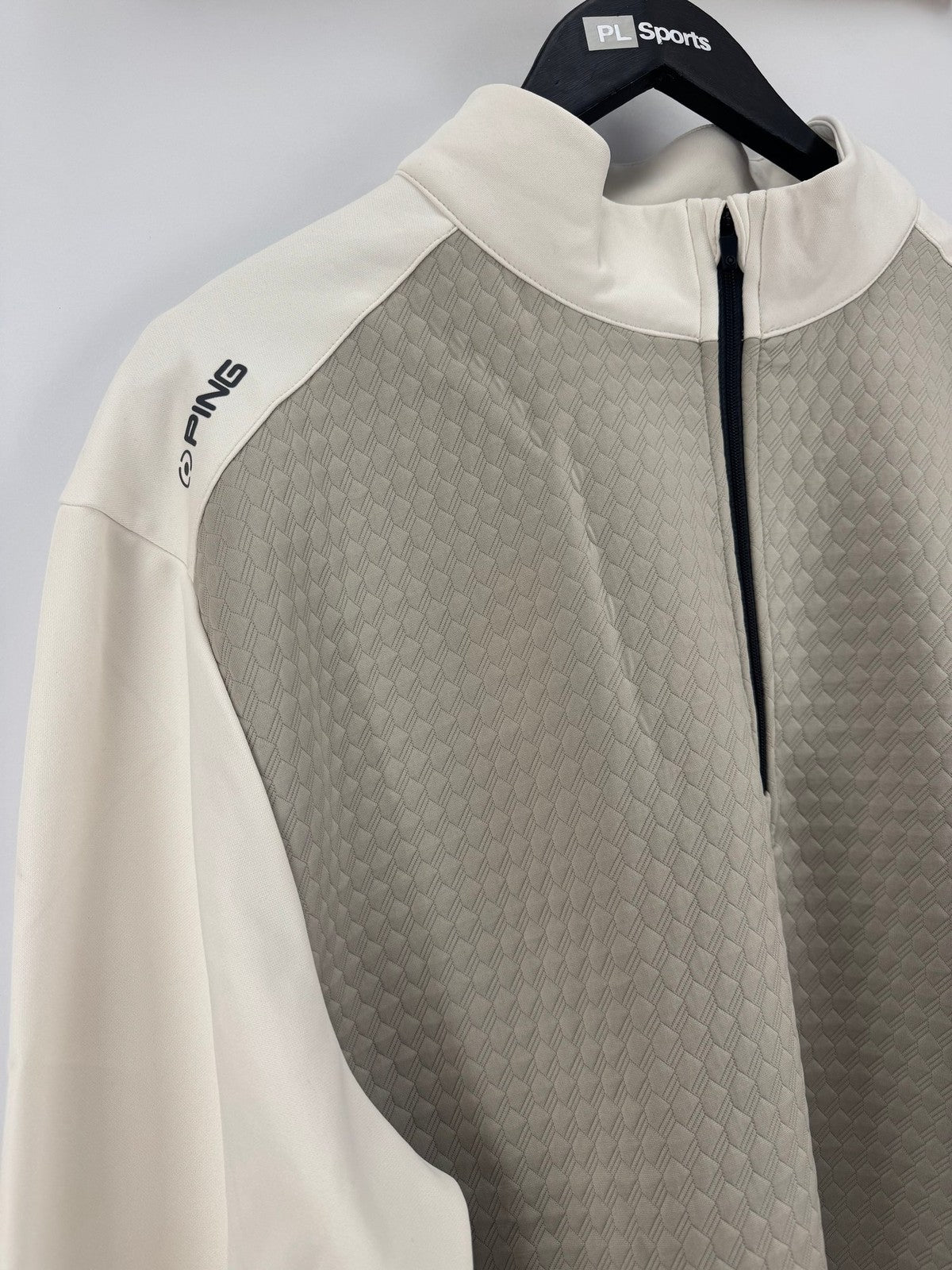 PING Nolan P03766 Golf Pullover Jacket Men's XXL Willow/Egret Water-Res/312933
