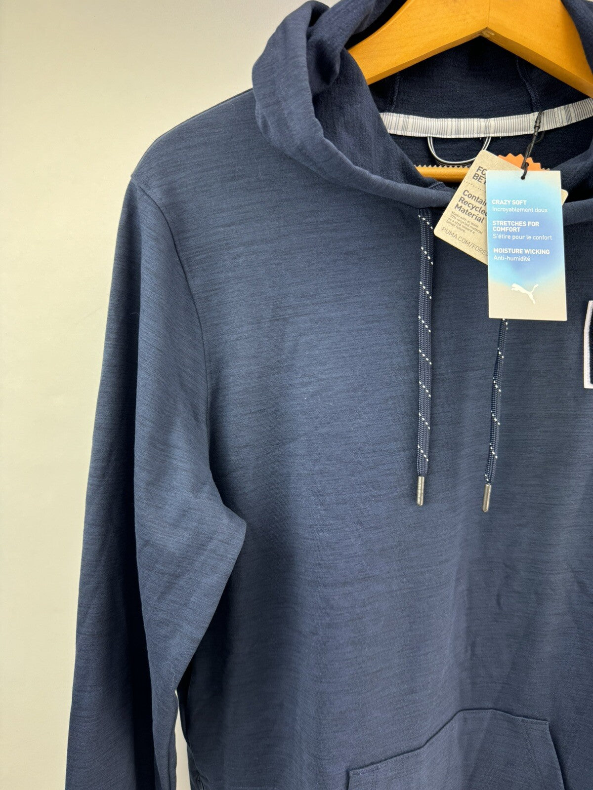 Puma Golf Cloudspun Patch Hoodie Jumper Pullover Uk Small /Navy /New /208052