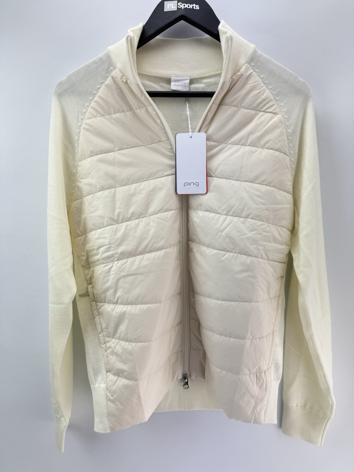 Ping Golf Ladies Jacket Fran Hybrid Full Zip UK 10 /Cream /New /279770