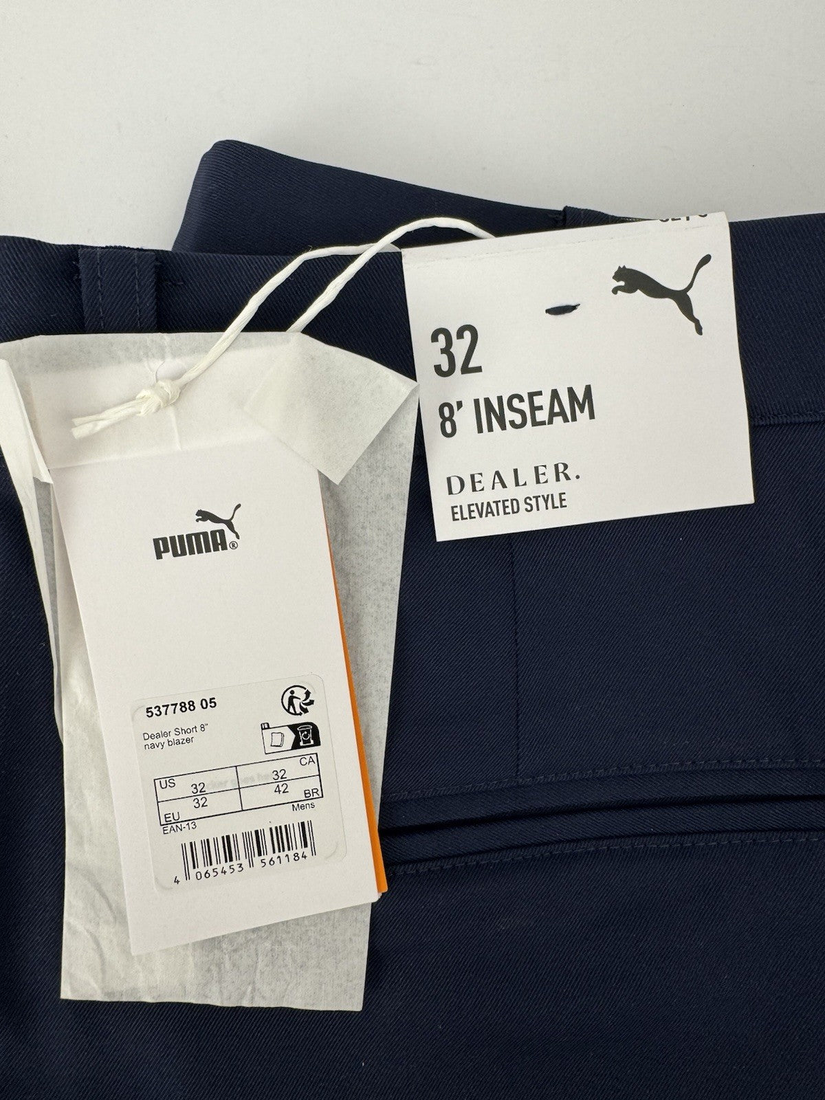 Puma Dealer Shorts 32 Inch 8 Inch Inseam Golf Men's Navy Blazer/353901
