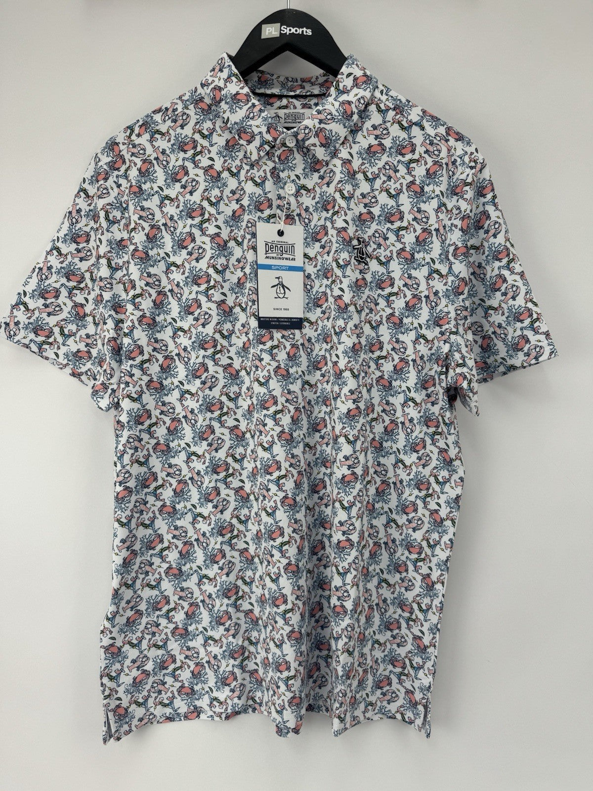 Men’s Original Penguin Pete N’ The Ocean Caddy Golf Polo Size UK Medium/ 352840