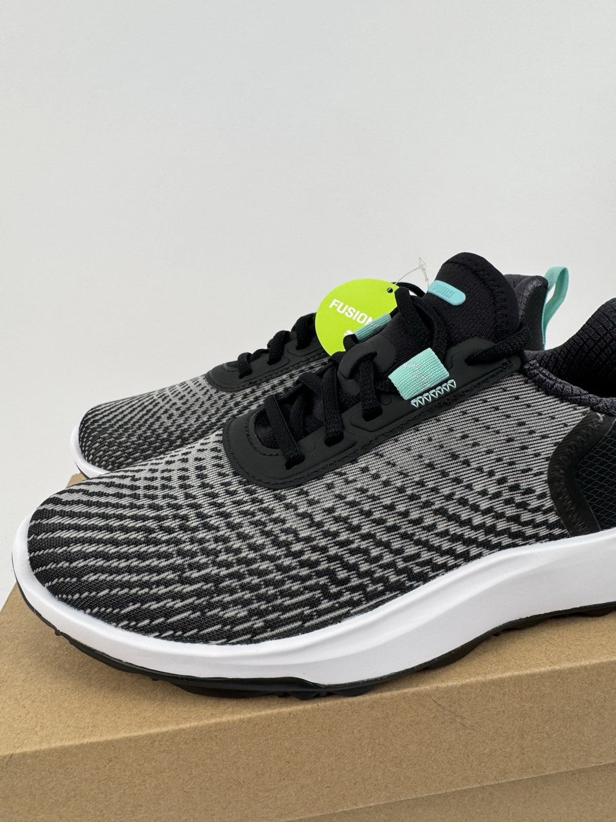 Puma Fusion Crush Sport Women's Trainers Size UK 4 Black Mint Breathable/323282