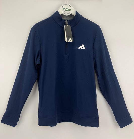 Adidas JX4438 Ultimate Quarter Zip Sweatshirt Men's Small Navy Blue Golf/327210