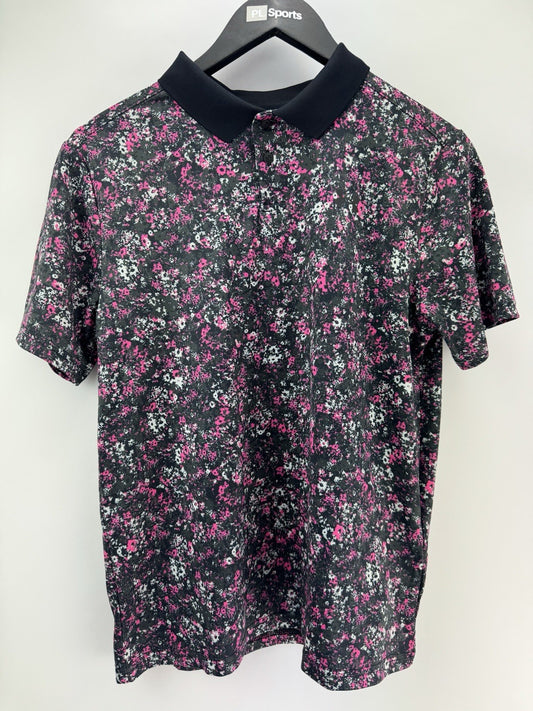Juniors Boys Under Armour Floral Speckle Golf Polo Shirt Size UK Large /309820