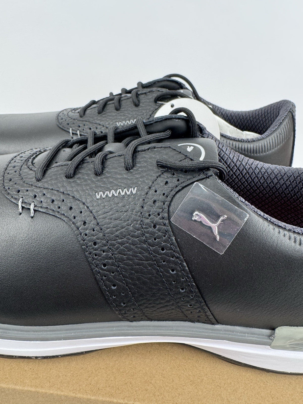 Puma Avant Golf Shoes Men's Size UK 10 Waterproof Black Premium/318403