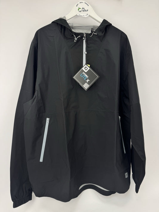 FootJoy HydroLite X Waterproof Hoodie Jacket Size XXXL Black/336290