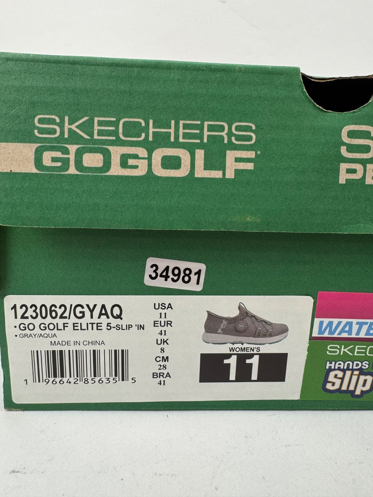 Skechers Go Golf Elite 5 Slip-In Womens Size UK 8 Grey/Aqua Arch Fit/349818