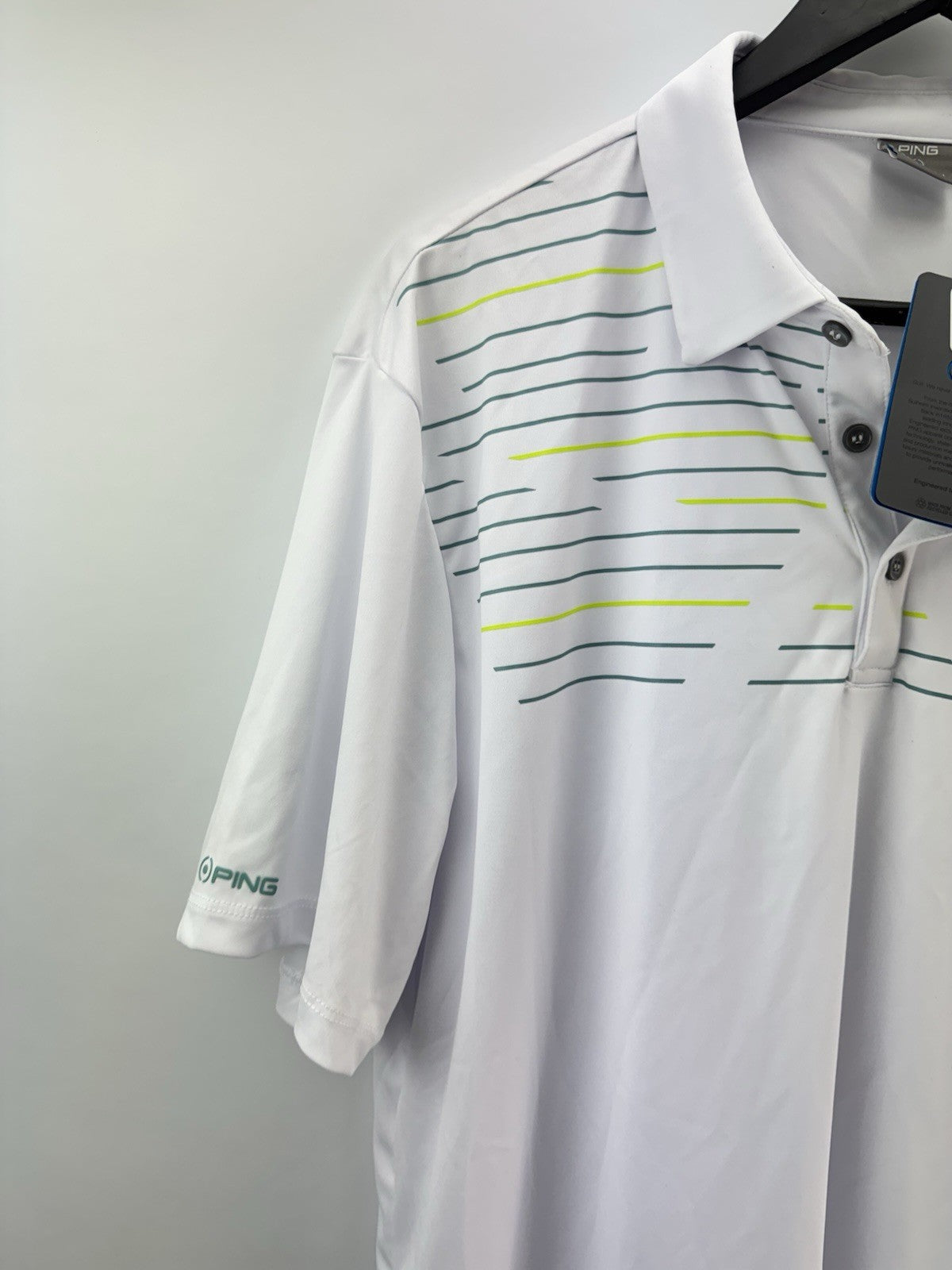 Ping Golf Mens Polo Shirt Portman UK XL /Short Sleeve /White /New /286592