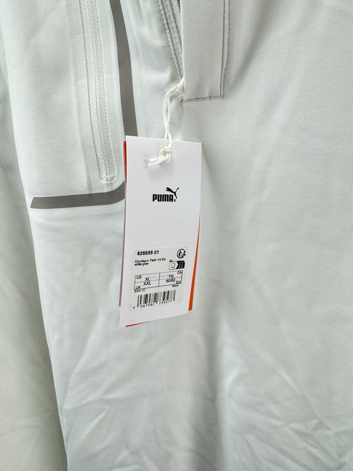 Puma Golf Mens 1/4 Zip Pullover Cloudspun Tech UK XXL /White/New /294897