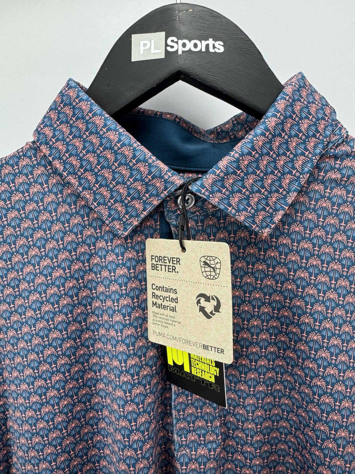 Puma Golf Mens Polo Shirt Mattr Palm Deco Polo UK Mens Size Medium /New /308142