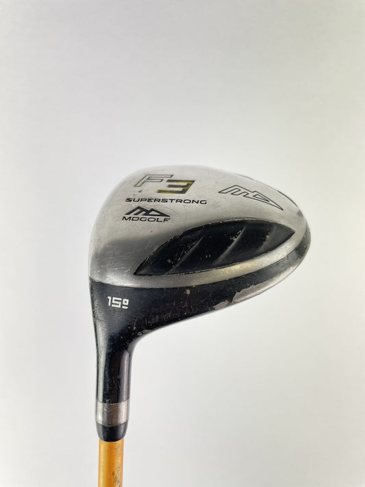 MD Golf 3 Wood 15* Superstrong UST Proforce Stiff Graphite /Left /New Grip/129700