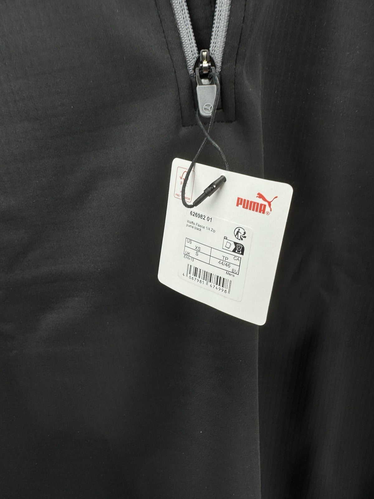 Puma Golf Mens Pullover Waffle Fleece 1/4 Zip UK Small /Black /New /294886
