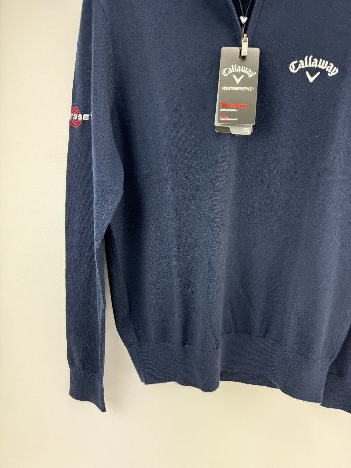 Callaway Odyssey Mens Pullover Blended Merino Thermal UK Small /Navy /New /199961