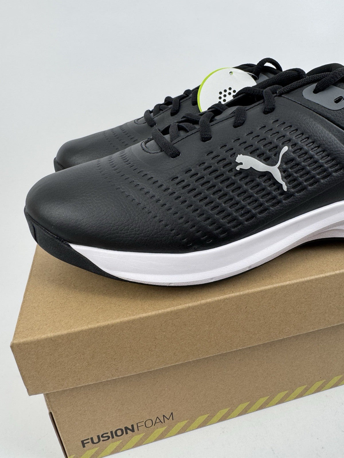 Puma Fusion Plus Spiked Golf Shoes Men's Size 9 Black Waterproof/318612