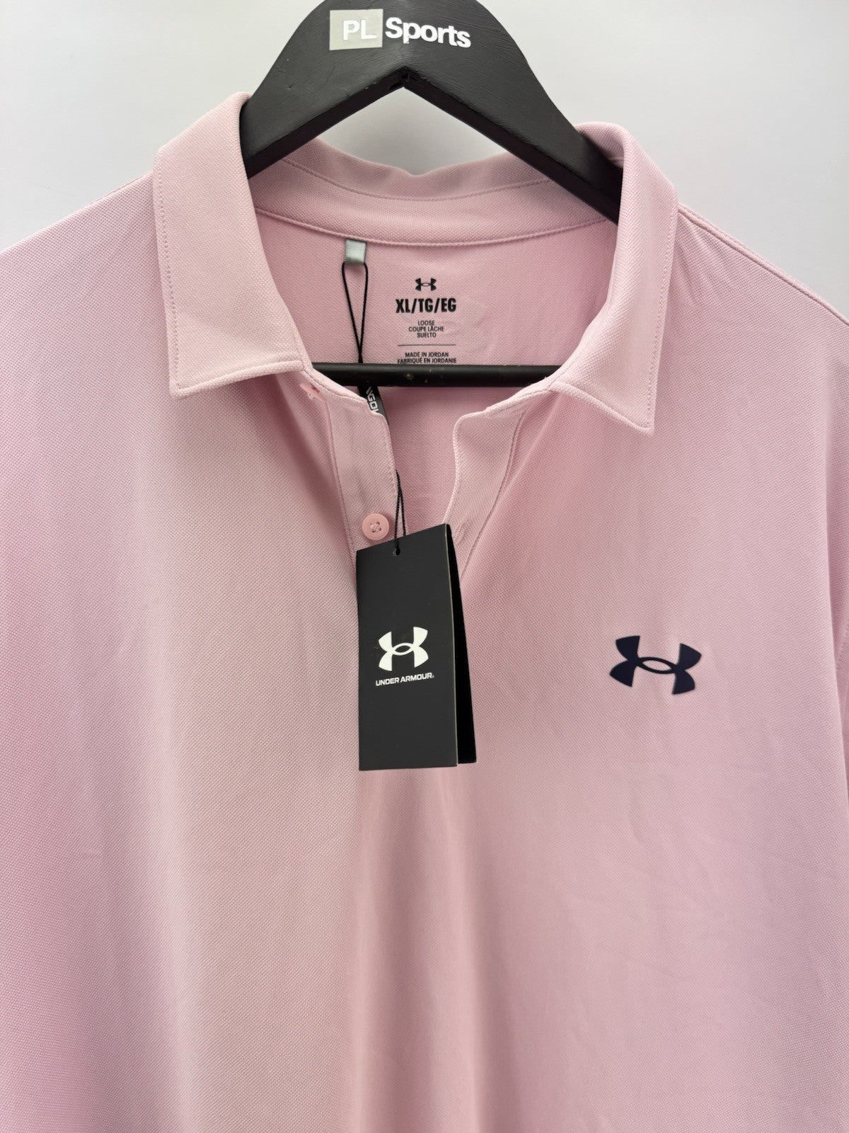 Under Armour Golf Polo T2G Pique Mens UK XL /Pink /New /285173