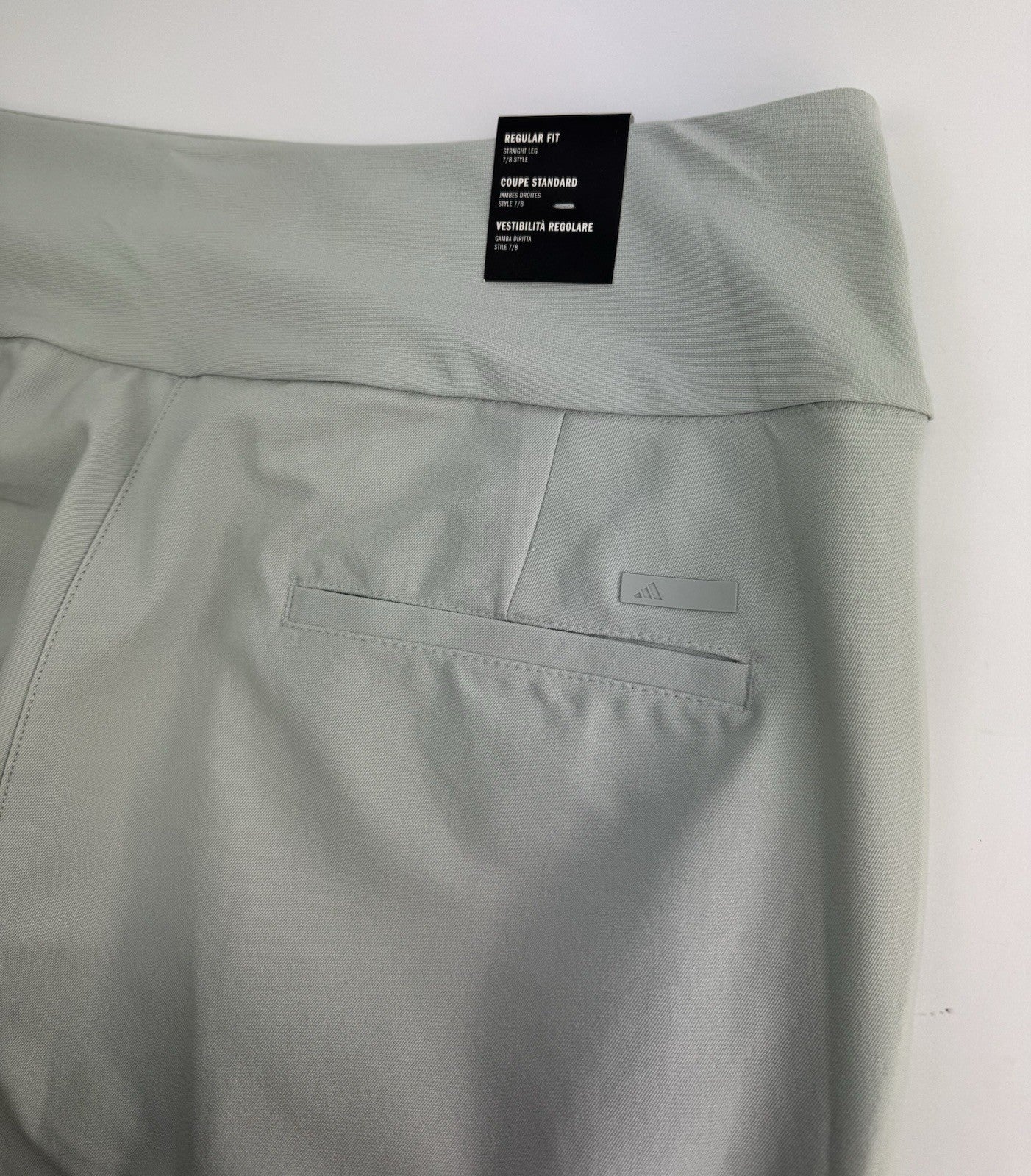 Women’s adidas 7/8 Style Straight Leg Golf Trousers Grey Size Large/New/ 309877