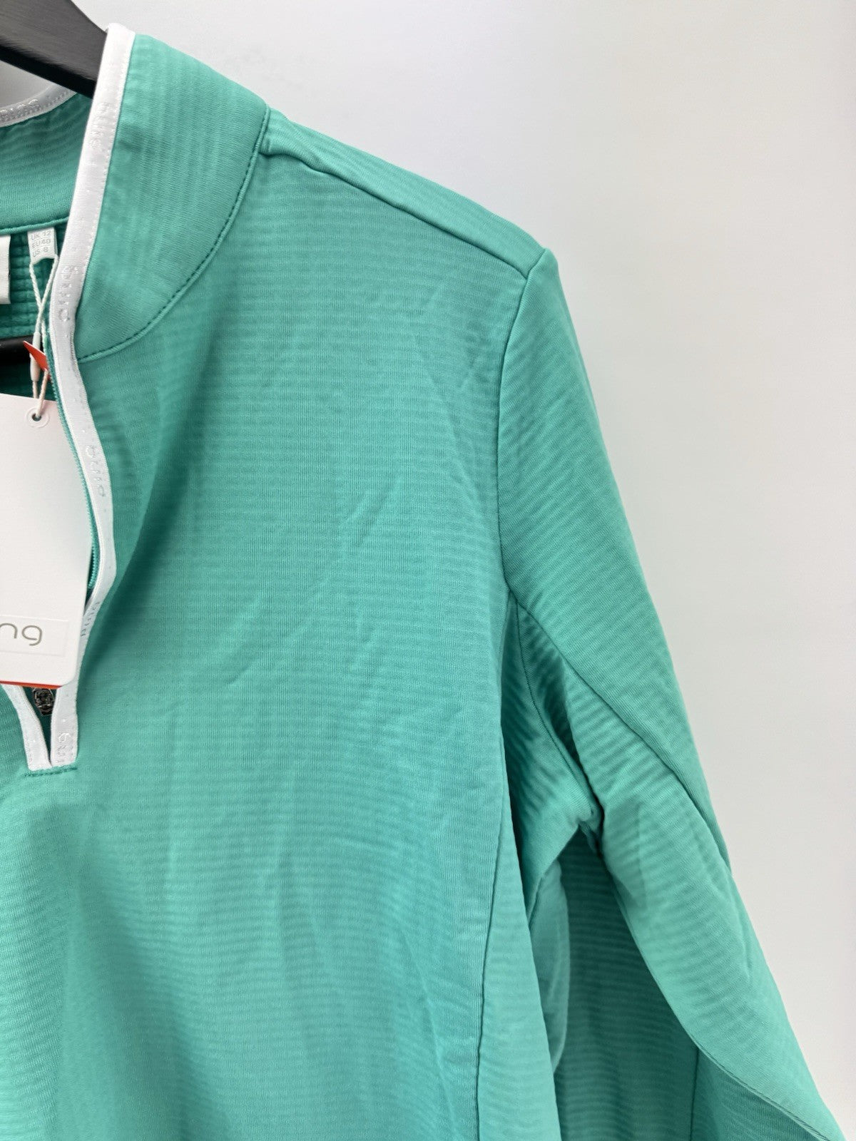 Ping Golf Ladies Abigale Pullover Lyla Size UK 12 /1/4 Zip /Aqua /New /285424