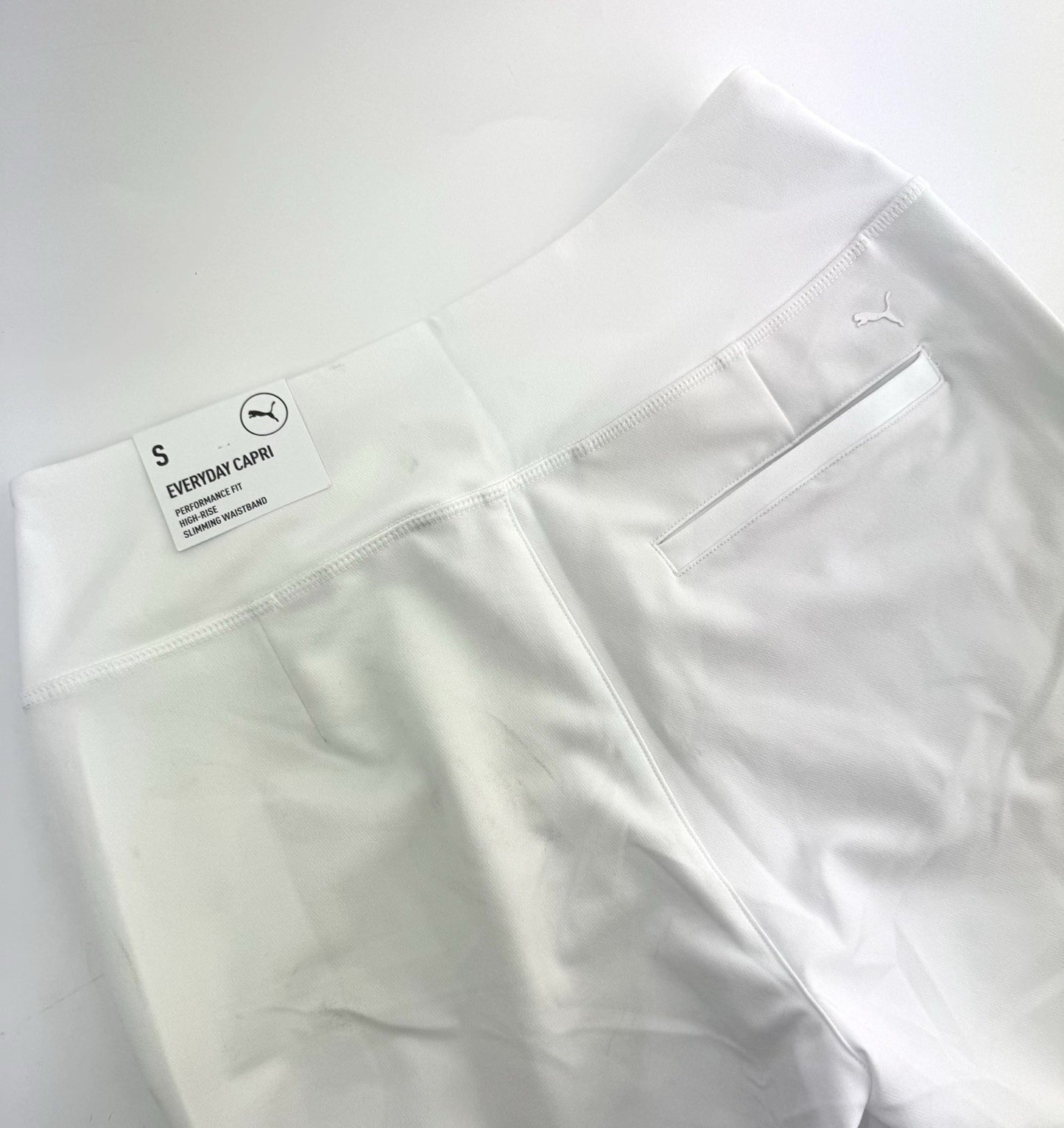 Womens Puma Golf Everyday Capri Trousers White Size UK Small/ High-Rise /309745