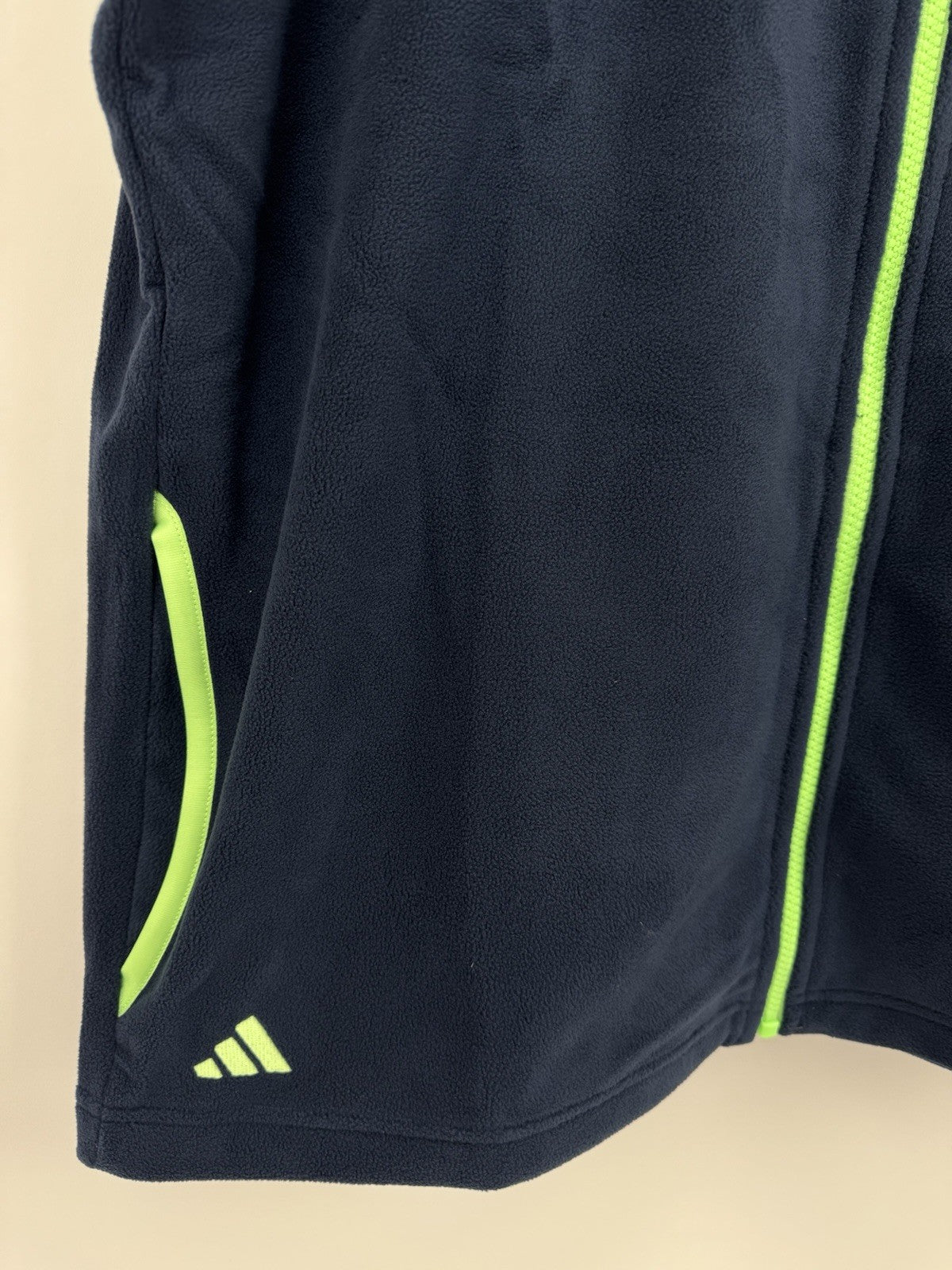 Adidas JL5328 Ultimate365 Fleece Hoodie Vest Men's Size Small Navy Green/327283
