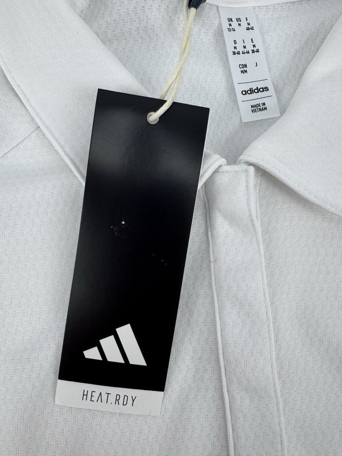 adidas Women’s Ultimate365 HEAT.RDY White Golf Polo Shirt Size Medium/ 318007