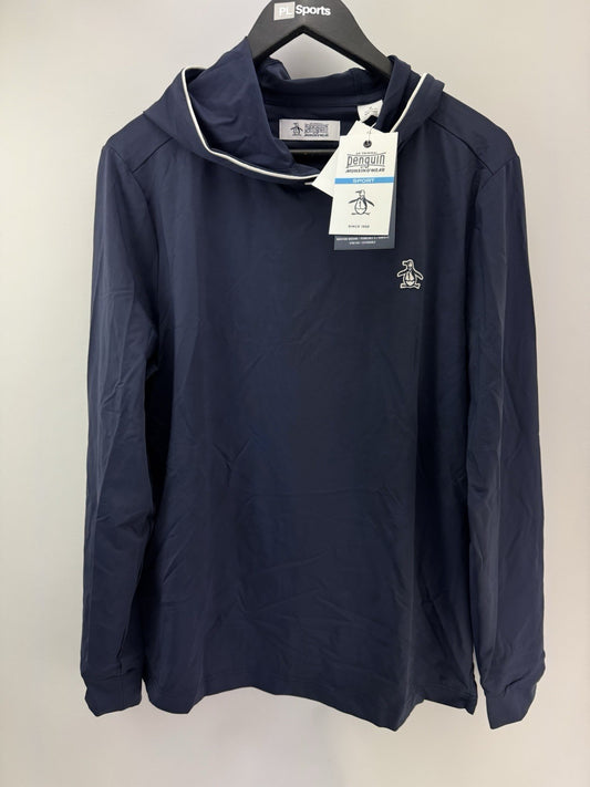 Original Penguin Golf Performance Hoodie Earl Pullover Lightweight UK M /305120