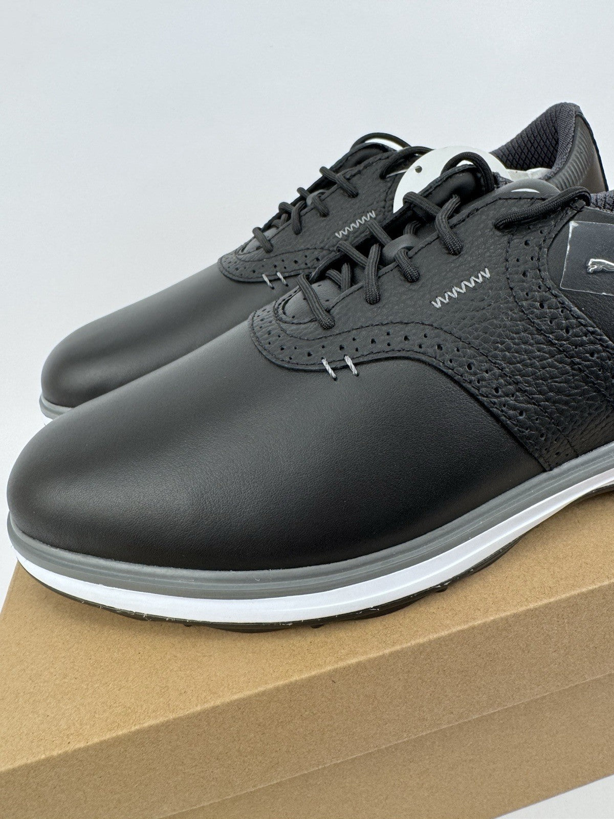 Puma Avant Golf Shoes Men's Size UK 10 Waterproof Black Premium/318402