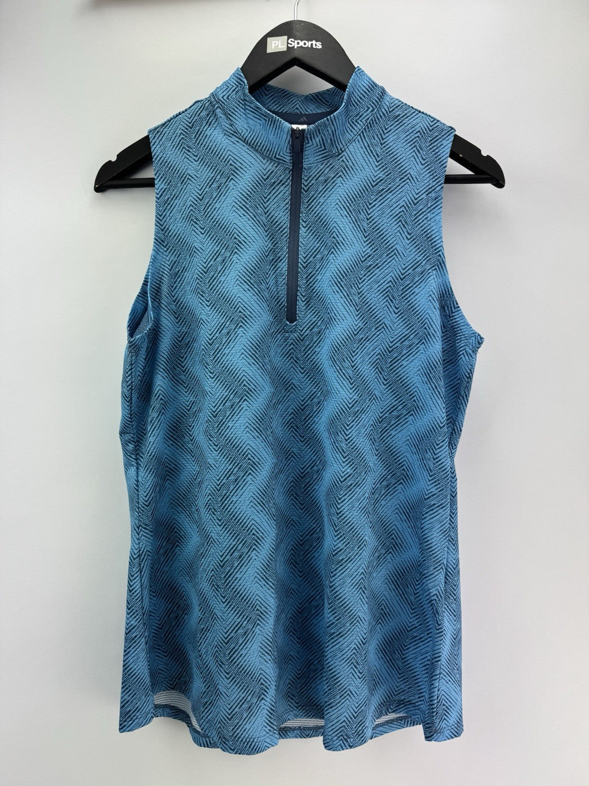 Ladies adidas Ultimate365 Ottoman Printed Sleeveless Polo Size UK Medium /309750