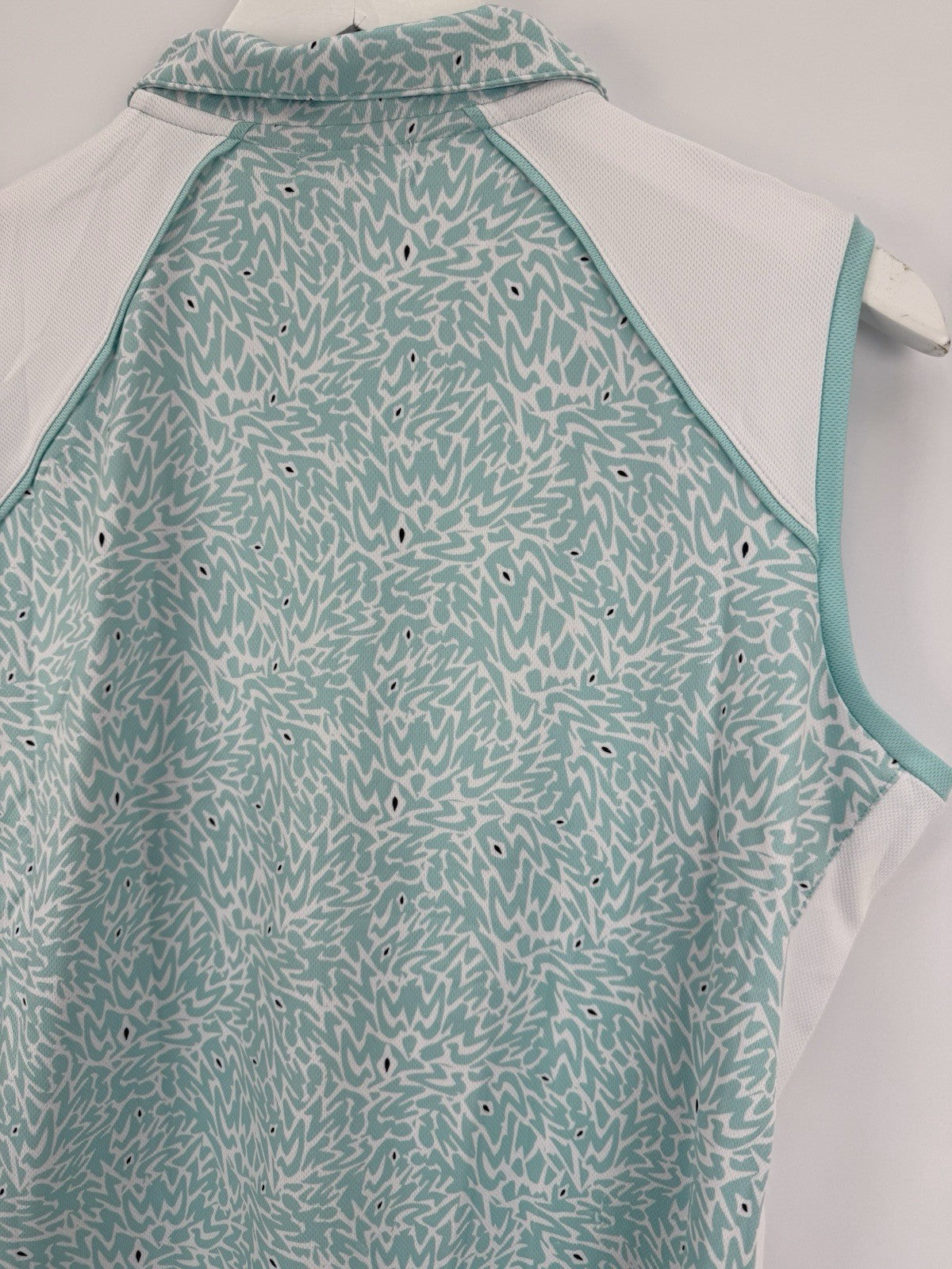 Green Lamb Women’s Sleeveless Golf Polo Patterned Size UK 14 /317959