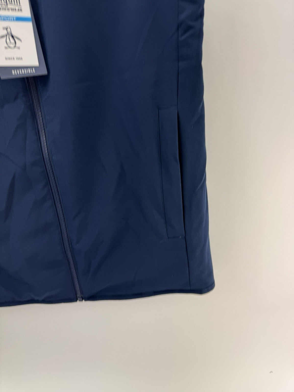 Original Penguin Golf Gilet Mixed Media Reversible UK Small /Navy /252554