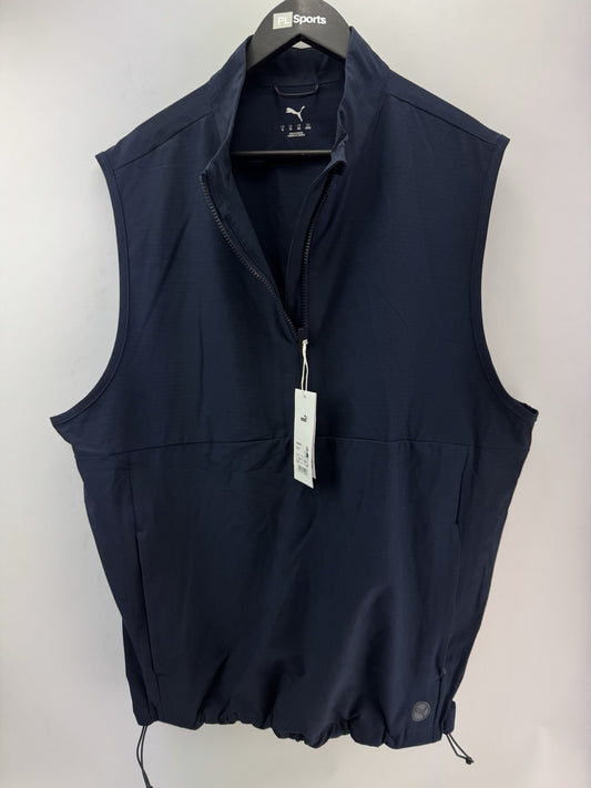 Puma Golf Pullover Vest Ripguard 1/4 Zip /UK XXL /Navy /New /295330